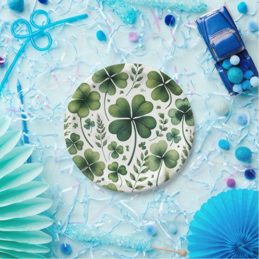 Kalmerende Klavers Papieren Bordje (Feest)