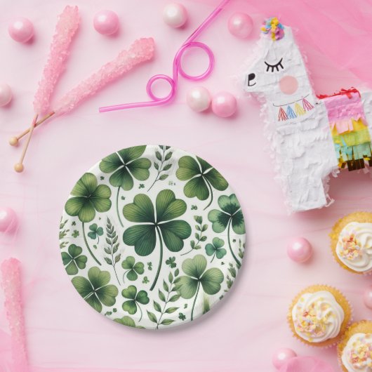 Kalmerende Klavers Papieren Bordje (Feest)