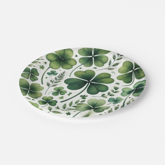 Kalmerende Klavers Papieren Bordje (Gekanteld)