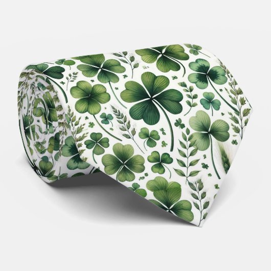 Kalmerende Klavers Stropdas (Opgerold)