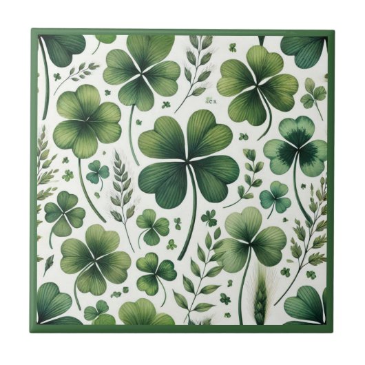 Kalmerende Klavers Tegeltje (Voorkant)