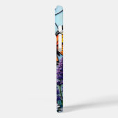 Kalmerende Lavander en Vlinders Glas in lood Case-Mate iPhone Case (Achterkant / Links)