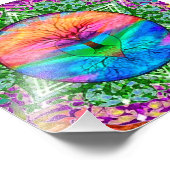 Kalmerende levensboom in regenboogkleuren foto afdruk (Hoek)
