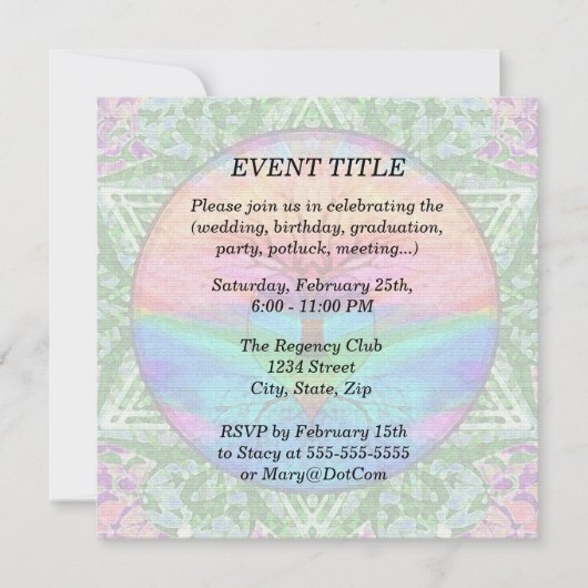 Kalmerende levensboom in regenboogkleuren kaart (Voorkant)