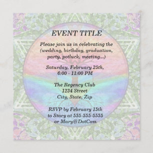 Kalmerende levensboom in regenboogkleuren kaart