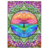 Kalmerende levensboom in regenboogkleuren klembord (Achterkant)