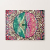 Kalmerende levensboom in regenboogkleuren legpuzzel (Horizontaal)