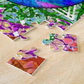 Kalmerende levensboom in regenboogkleuren legpuzzel (Zijkant)