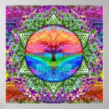 Kalmerende levensboom in regenboogkleuren