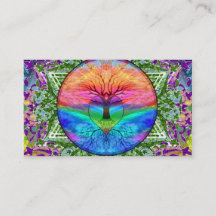 Kalmerende levensboom in regenboogkleuren