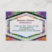 Kalmerende levensboom in regenboogkleuren visitekaartje (Achterkant)