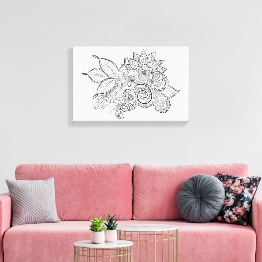 Kalmerende momenten verpakt canvas (Insitu (Woonkamer))