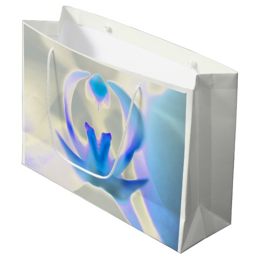 Kalmerende Orchidee Print Geschenkzak Groot Cadeauzakje (Voorkant Gekanteld)