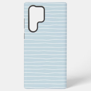 Kalmerende Pastelblauwe Oceaangolven Geometrisch L Samsung Galaxy Hoesje