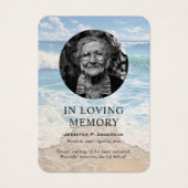 Kalmerende Seashore Memorial Gebed Foto Kaarten Visitekaartje (Voorkant)