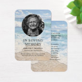Kalmerende Seashore Memorial Gebed Foto Kaarten Visitekaartje (Bureau)