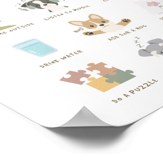 Kalmerende Technieken Poster Kinder Zaal Decor (Hoek)