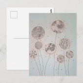 Kalmerende Tuinbollen Mixed Media Briefkaart (Voorkant / Achterkant)