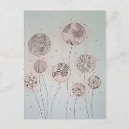 Kalmerende Tuinbollen Mixed Media Briefkaart