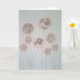 Kalmerende Tuinbollen Mixed Media Kaart