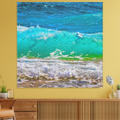 Kalmerende turquoise Beach Waves Art Canvas Afdruk (Insitu (Woonkamer))