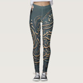Kalmerende typografie Geavanceerd Laggings Design Leggings (Voorkant)