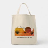 Kalmerende Woestijnmaan-meditatie Tote Bag (Achterkant)