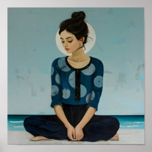 Kalmerende Yoga Pose Poster