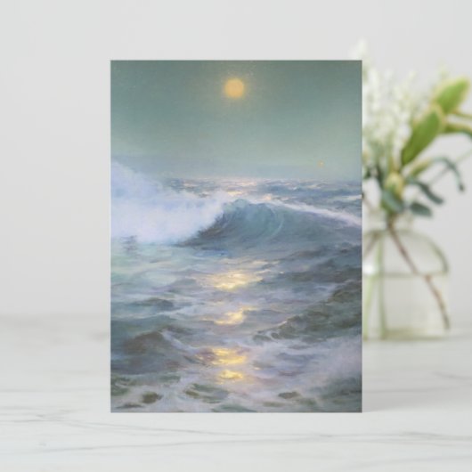 Kalmerende zonsondergang schilderij kaart (Staand voorkant)