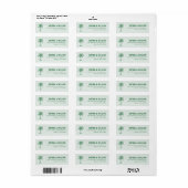 Kalmgroene palmboom etiket (Full Sheet)