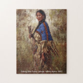 Kalmly ze draait om inheemse Amerikaanse vrouw puz Legpuzzel (Verticaal)