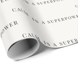 Kalmte Is een Superkracht Minimalistisch Inpakpapi Cadeaupapier