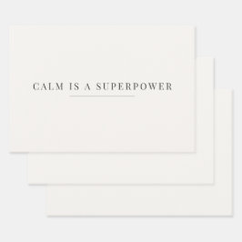 Kalmte Is een Superkracht Minimalistisch Inpakpapi Inpakpapier Vel