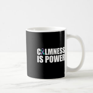 Kalmte is macht, bewustzijn van geestelijke gezond koffiemok
