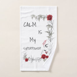 Kalmte Is Mijn Superkracht | Zelfvertrouwen & Vert Bad Handdoek