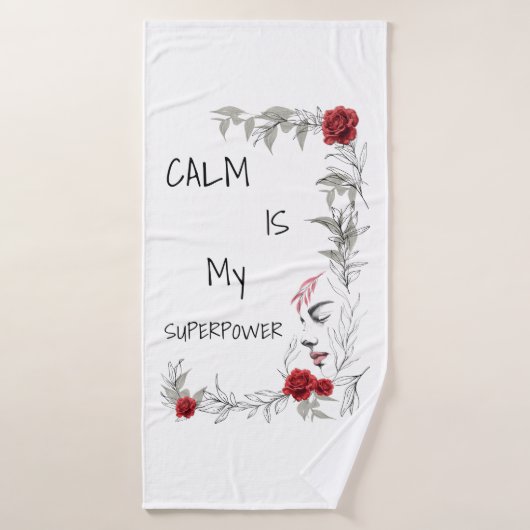 Kalmte Is Mijn Superkracht | Zelfvertrouwen & Vert Badhanddoek (Badhanddoek)