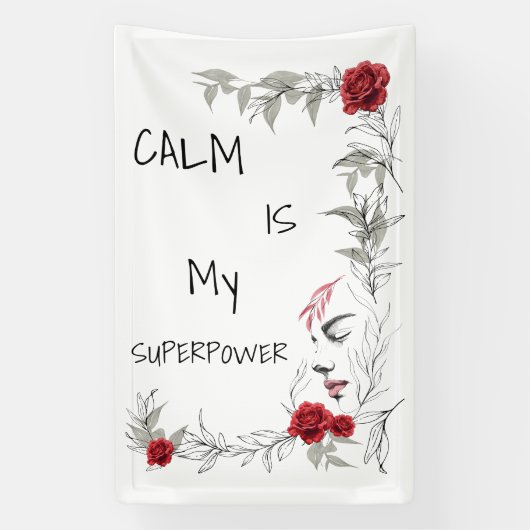 Kalmte Is Mijn Superkracht | Zelfvertrouwen & Vert Spandoek (Verticaal)