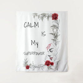 Kalmte Is Mijn Superkracht | Zelfvertrouwen & Vert Wandkleed