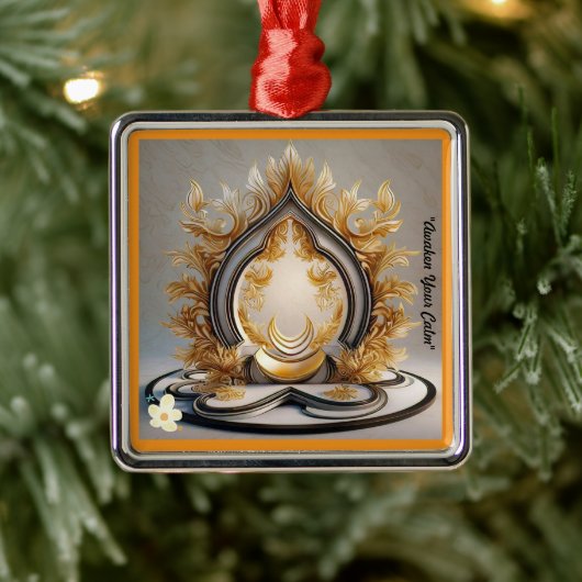 "Kalmte van het Zijn" Metalen Ornament (Boom)
