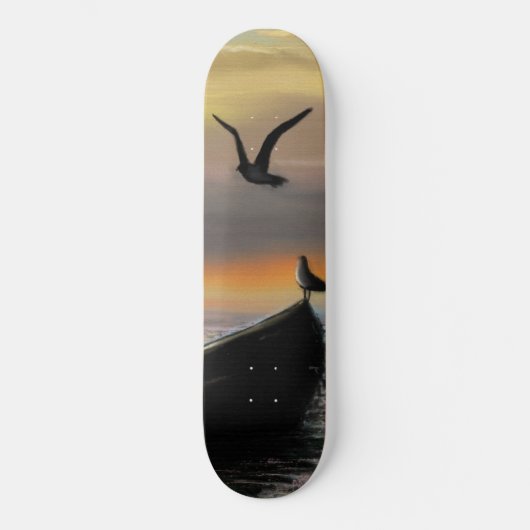 Kalmte - Waterverf Persoonlijk Skateboard (Voorkant)