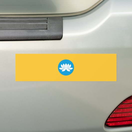 Kalmukse vlag bumpersticker (Op auto)