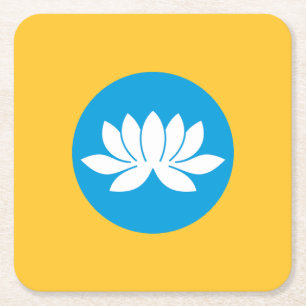 Kalmukse vlag kartonnen onderzetters