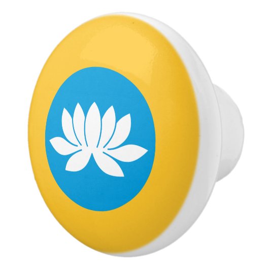 Kalmukse vlag keramische knop (Rechts)