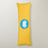 Kalmukse vlag lichaamskussen (Achterkant (Verticaal))