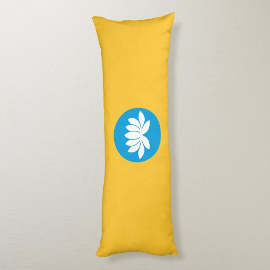 Kalmukse vlag lichaamskussen (Achterkant (Verticaal))