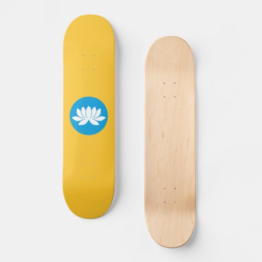 Kalmukse vlag persoonlijk skateboard (Voorkant)