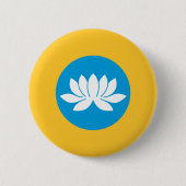 Kalmukse vlag ronde button 5,7 cm (Voorkant)