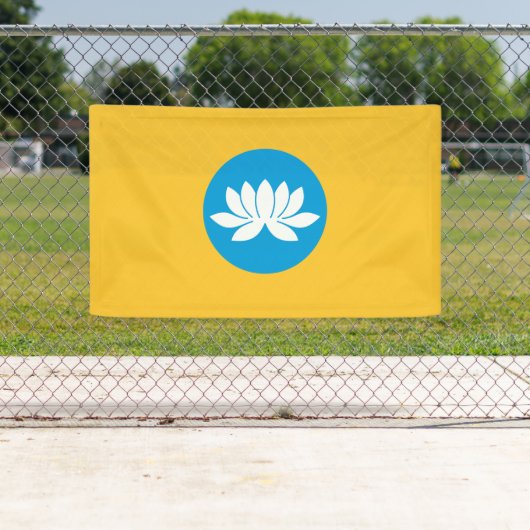 Kalmukse vlag spandoek (Insitu)