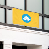 Kalmukse vlag spandoek (Buitenkant Gebouw)