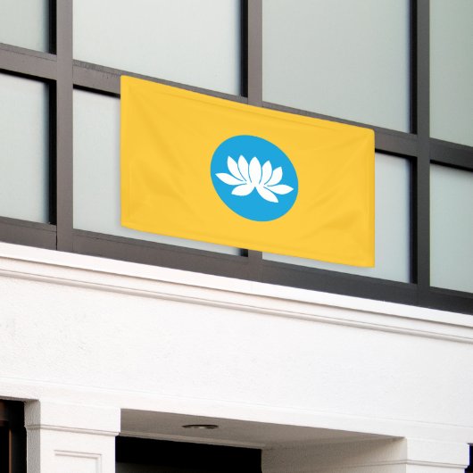 Kalmukse vlag spandoek (Buitenkant Gebouw)